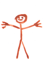 jahnna Strichm&auml;nnchen Junge B, Tusche